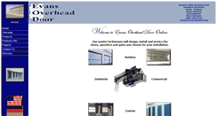 Desktop Screenshot of evansoverheaddoor.com